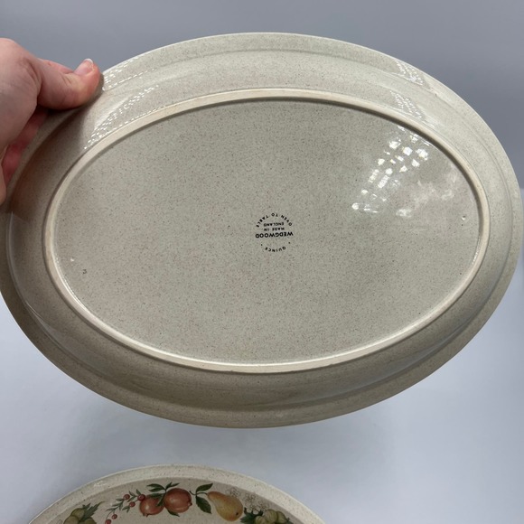 Wedgewood Quince Pattern Fruit Serving Platter Dishes 2 Pieces Made In England - Picture 8 of 9